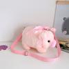 Nuova Borsa a Tracolla Peluche Maialino Rosa Morbido Borsa Animale di Peluche Carino Maialino Grande Capacità Borse Messenger per Bambini Ragazza