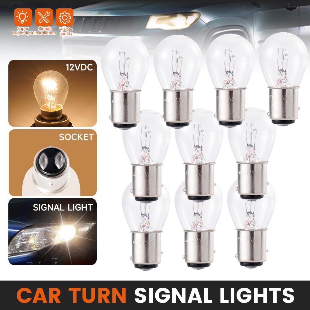 10pcs 1157 BAY15D LED Turn Singal Light Car Boat Reverse Brake Backup Lamp Tail Light Transparent Light Bulb DC12V Accessories