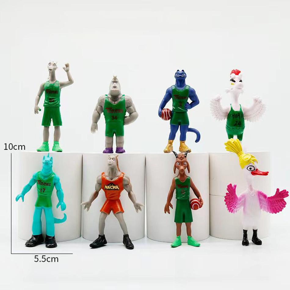 Bandai 6/8pcs/set 3style Anime GOAT Miracle Dream Team Handmade Model Will Goat Peak Doll Ornament Children's Toy Gift Item
