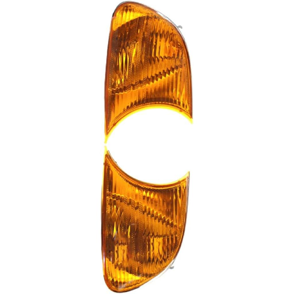 Front Corner Light Housing 63126904299 63126904300, Side Marker Light Lens Cover, 1998-2001 Compatible with BMW E46 2-Door - Clear Lens
