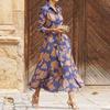 FD Primavera Nuovi Arrivi Moda Donna Vestito Lungo Stampato