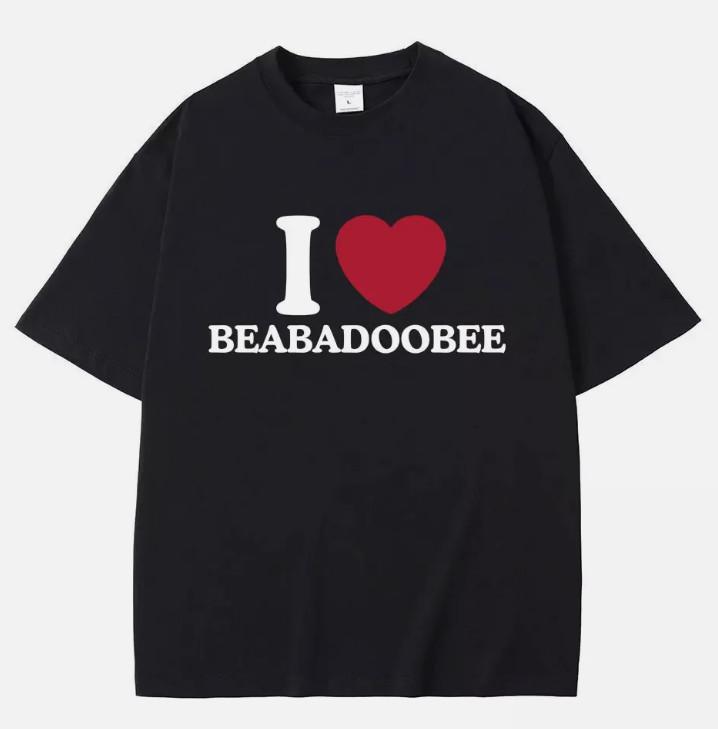 SALE I Love Beabadoobee Graphic Print T-shirt Summer Men Women Fashion Casual Pu