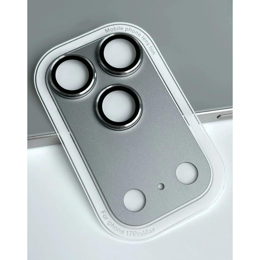 Luxury Solid Color Metal Alloy Bumper Lens Full Protect Case for IPhone 17 Pro Max / 17Pro Camera Tempered Glass Film Scratch Cover Cap Phone Accessry