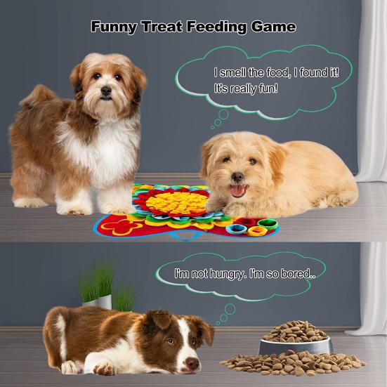Pet Sniffing Pad Soft Tear Resistant Dog Snuffle Mat with Sound Pet Foraging Mat Treat Dispenser Pet Supply