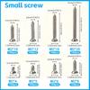 1PACK/800PCS M2 KA Self-Tapping Screw Set, Carbon Steel Cross Flat Head Self-Tapping Screw Set