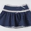 Retro Polka Dot Bow Lace Trim A-line Skirt - Summer Slimming Style