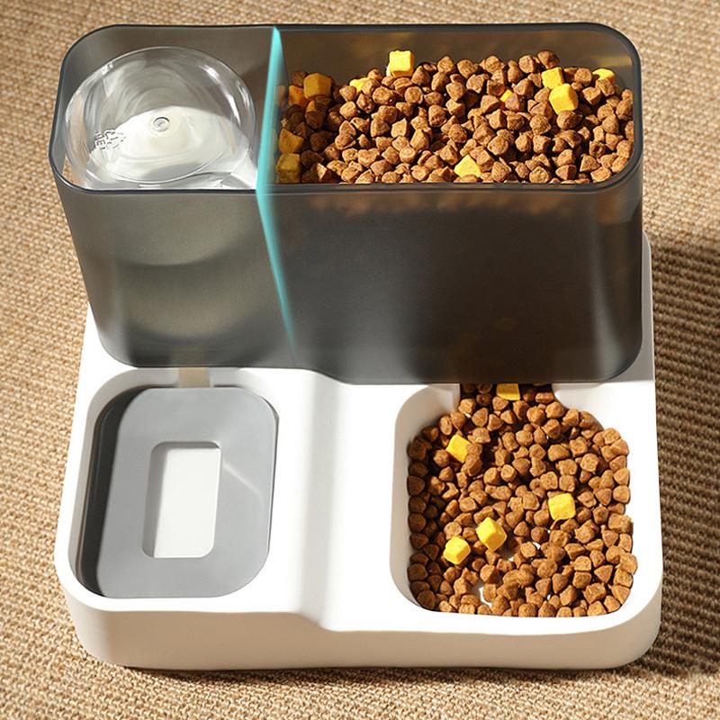 Pet Cat Dog Feeding Watering Supplies Automatic Feeder for Cats Food Dispenser Drink Water Bowl 2 In 1 Large Capacity Products