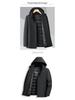 Men's Winter Hooded Jacket with Detachable Goose Down Liner - Warm Casual Outerwear for Middle-aged Dads