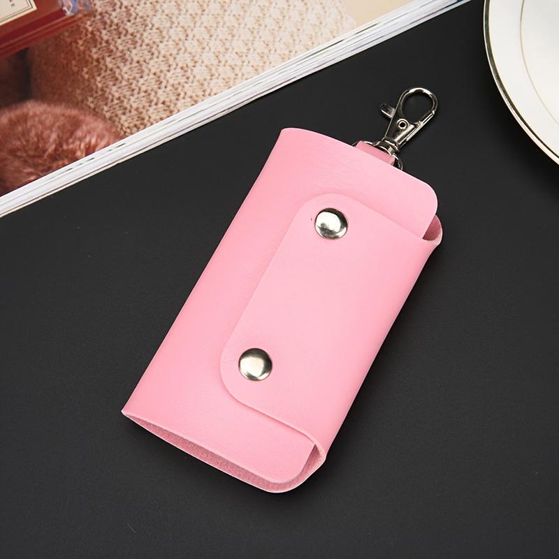 1pc Stylish Key Organizer Faux Leather Key Holder with Carabiner, Colorful & Durable Everyday Use, Key Organizer