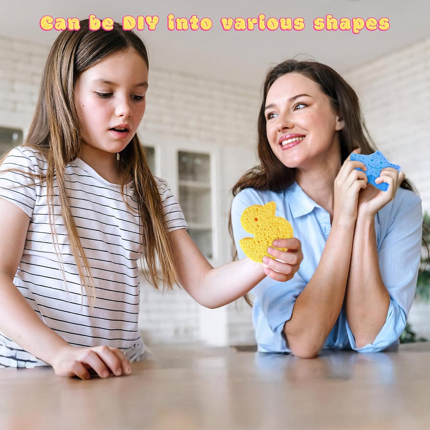 12 PCS Kitchen Sponges for Cleaning, Reusable Compressed Sponges Kitchen, Household Cleaning Sponge Fordish Wasing, Compressed Packaging