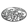 Tree of Life Wall Art 11.8in Round Decorative Metal Wall Plaque for Living Room Bedroom Indoor Outdoor Black