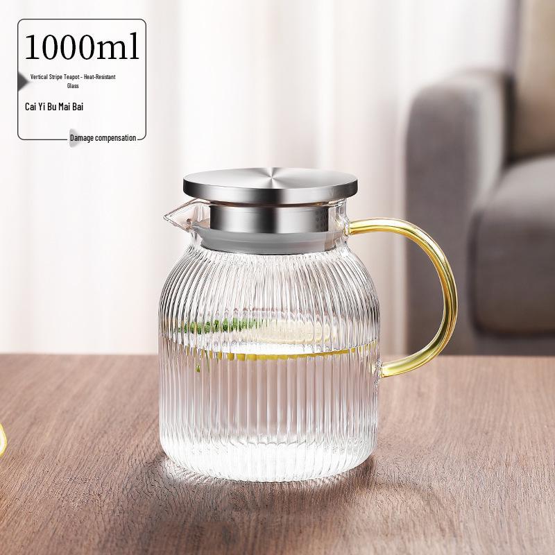 2025 Heat-Resistant Glass Kettle Set – Large Capacity Cold Water & Juice Jug