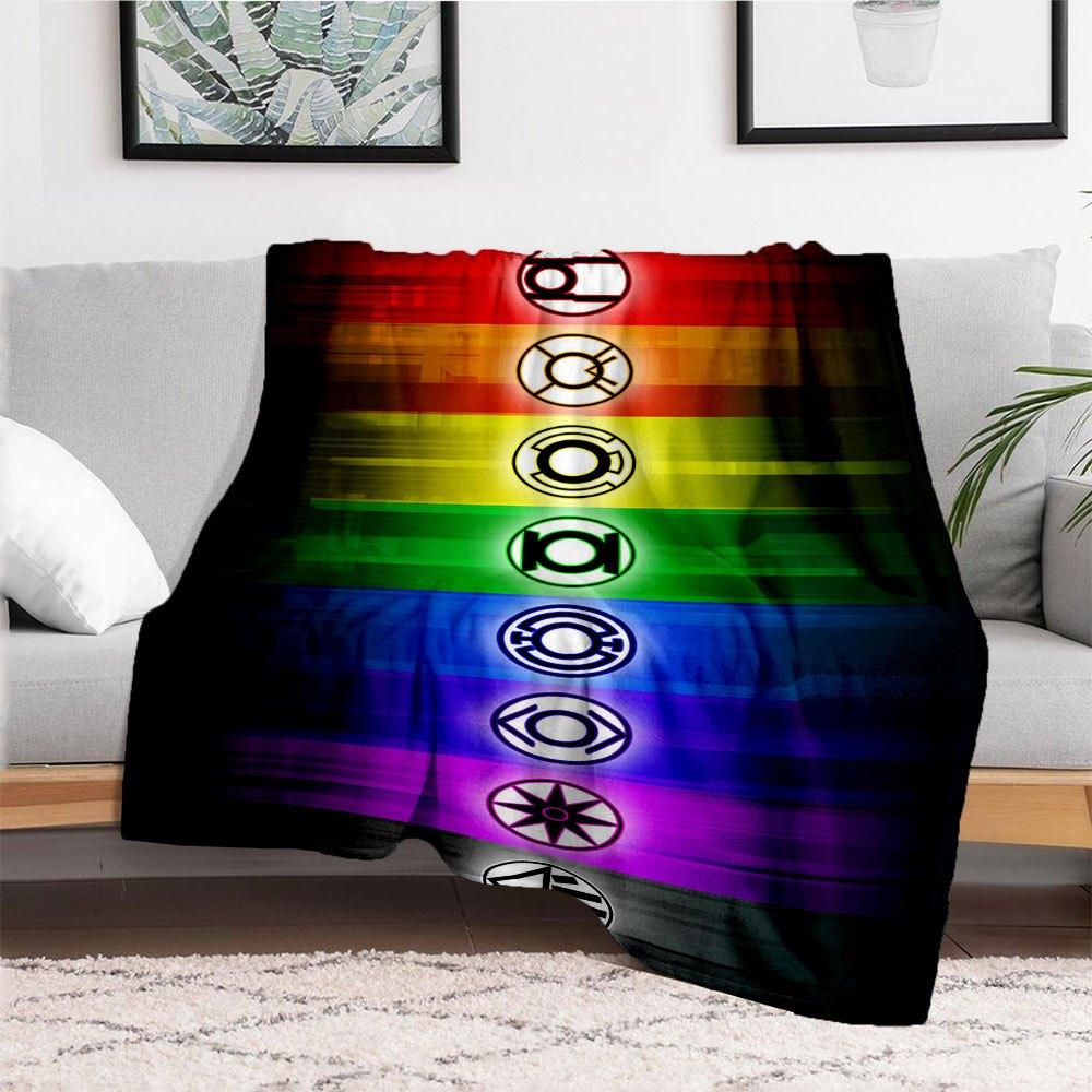 Colorful Lantern Symbols Wall Art DecorBlanket Flannel Throw Blanket for Sofa, Bed, Travel, Camping, Office, Couch, Chair