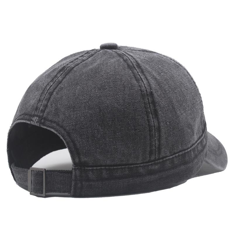 Canvas Baseball Cap Men's Short-Brimmed Cap Spring Summer Outdoor Sunscreen Sun Hat