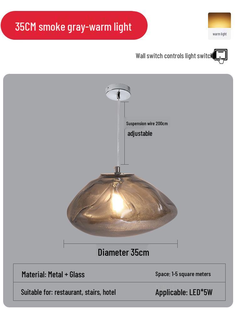 Designer Glass Cloud Staircase Pendant Light for Loft or Villa Living & Dining Rooms