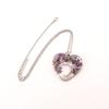 Seven-Color Heart-Shaped Tree of Life Necklace with Natural Stone Crystals