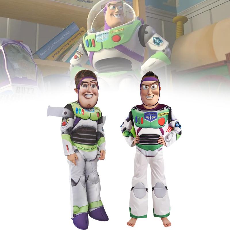 Adorable Kids Buzz Lightyear Cosplay Costume Soft Cotton Outfit For Halloween Parties