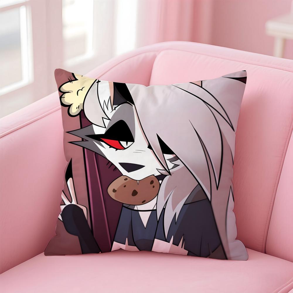Helluva Boss Anime Cool Cute Hb Cushion Cover Comfortable Reversible Pillow Cover Ideal For Car Sofa Bedroom & Beyond