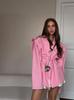 2025 Autumn Winter V-neck Lace-up Padded Shoulder Long Sleeve Women's Suit