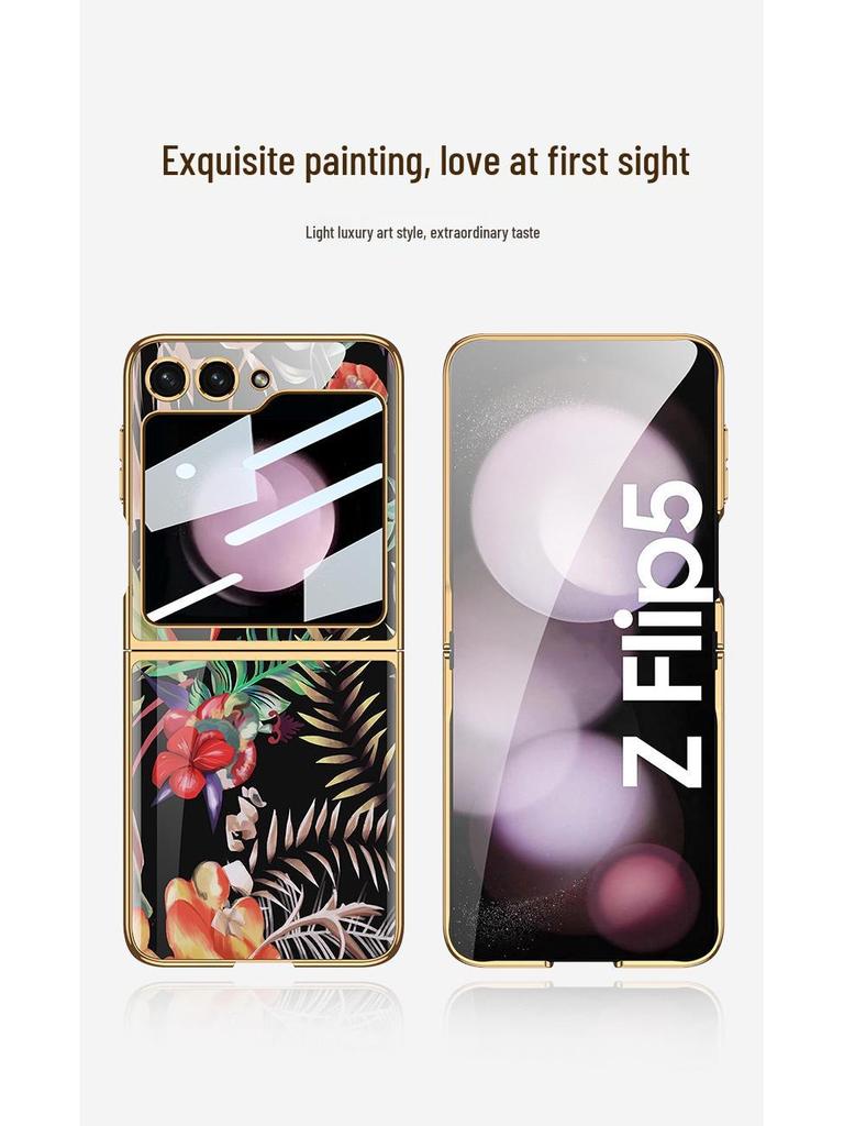 Creative Foldable Phone Case for Samsung Galaxy Z Flip5 - Stylish Design for Girls