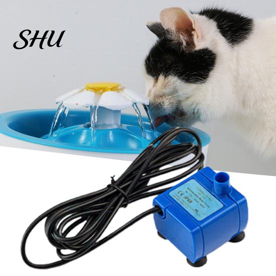 Water Feeding Pump Powerful Solid Mini Lightweight Convenient Splash-proof Easily Cleaning LED Light Pet Cat Fountain Motor for Puppy