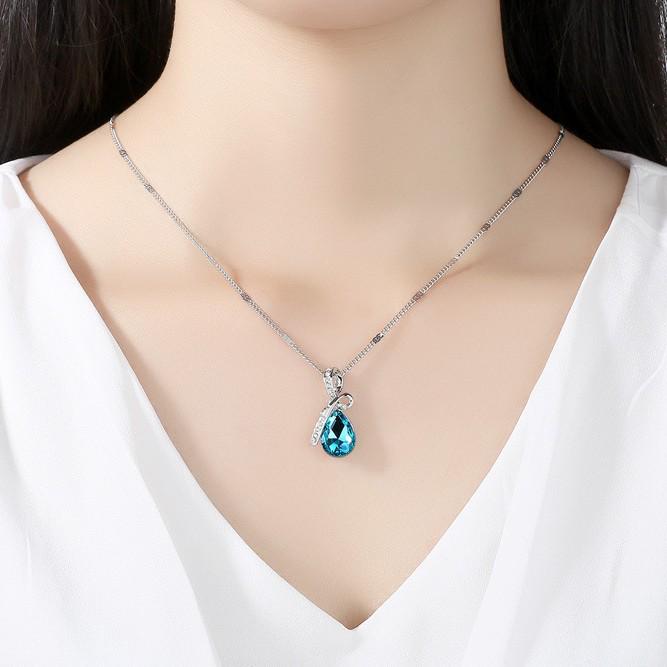 Teardrop Zircon Bridal Jewelry Set: Fashion Necklace and Bracelet for Women