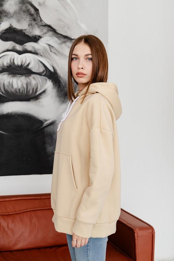 Women’s Warm Hoodie – Soft Three-Thread Fabric with Kangaroo Pocket & Hood, Winter, 8360-025 HC