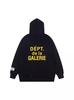 European and American Trendy Brand GALLERY Classic Letter Printing Zipper Hoodie Loose Casual Cardigan Sweater Jacket