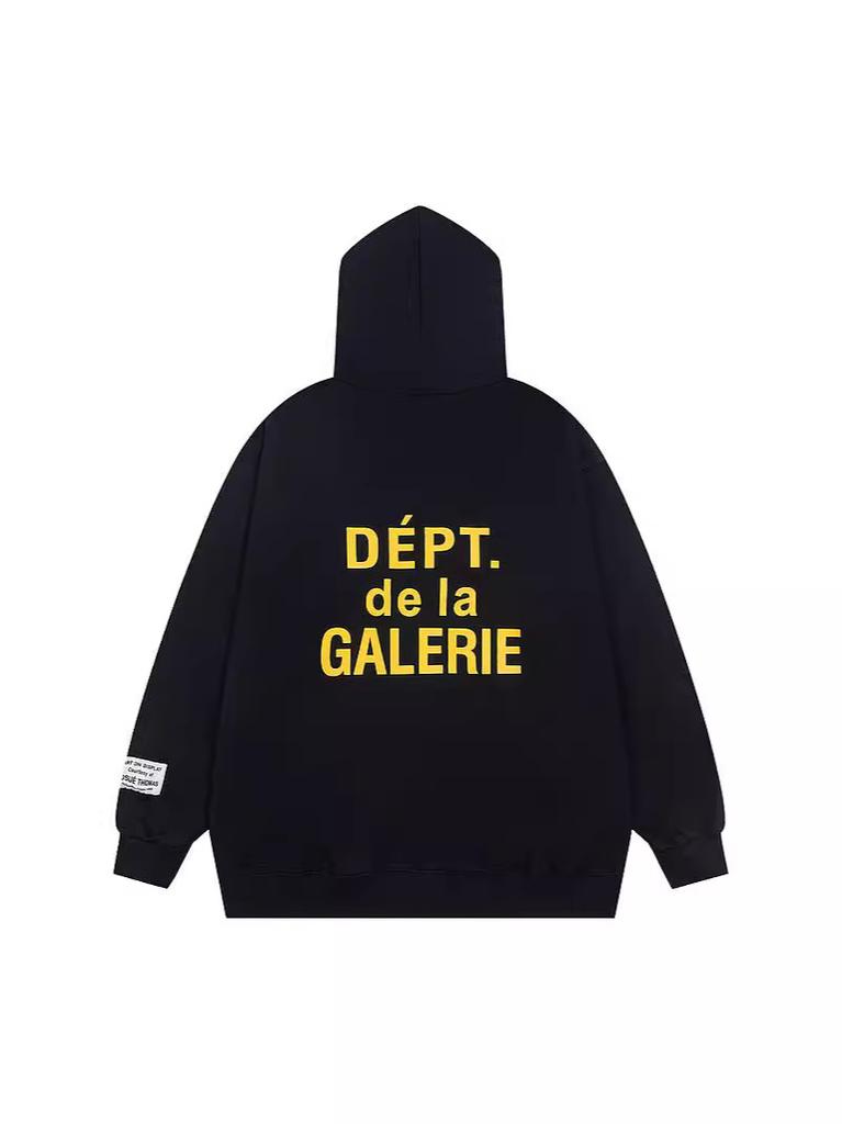 European and American Trendy Brand GALLERY Classic Letter Printing Zipper Hoodie Loose Casual Cardigan Sweater Jacket