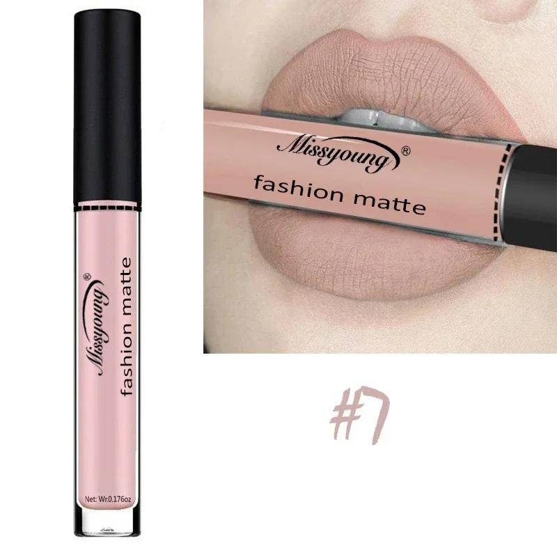 Make-up Lippenstift Matte Lippenstift Bruin Nude Chocolade Vloeibare Lippenstift Lipgloss Mat Batom gray