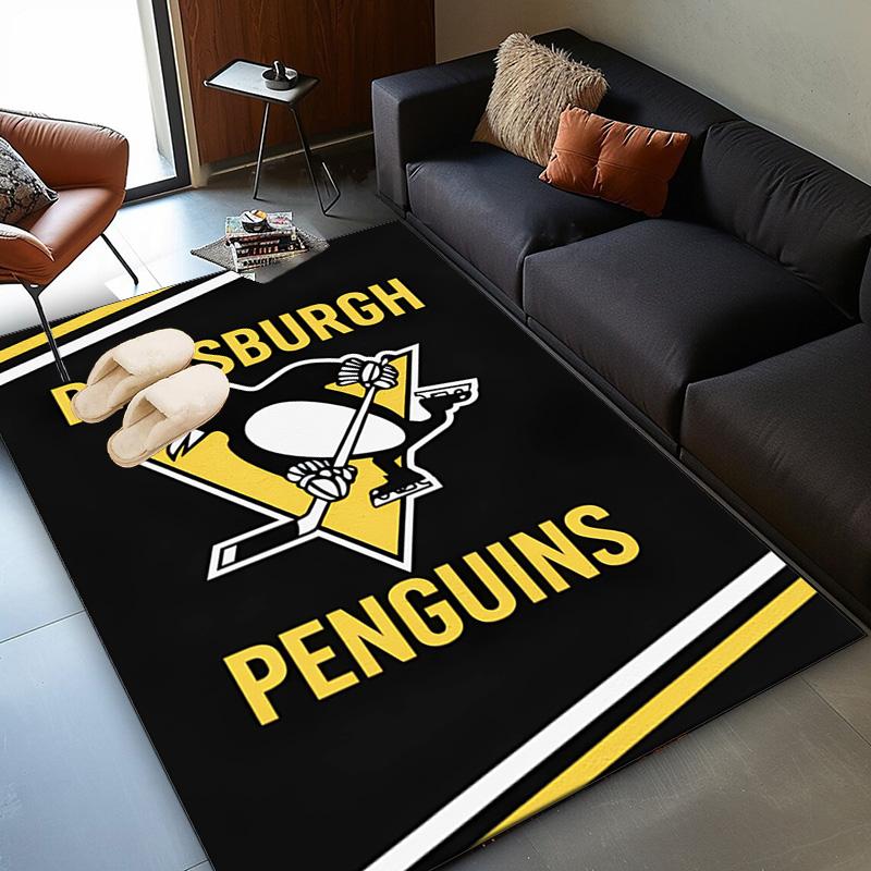 Penguins Heart Logo Art Area Rug Suitable for Indoor And Outdoor,Carpets for Kitchens, Homes, Offices, Living Rooms,Home Decor,Christmas Gift