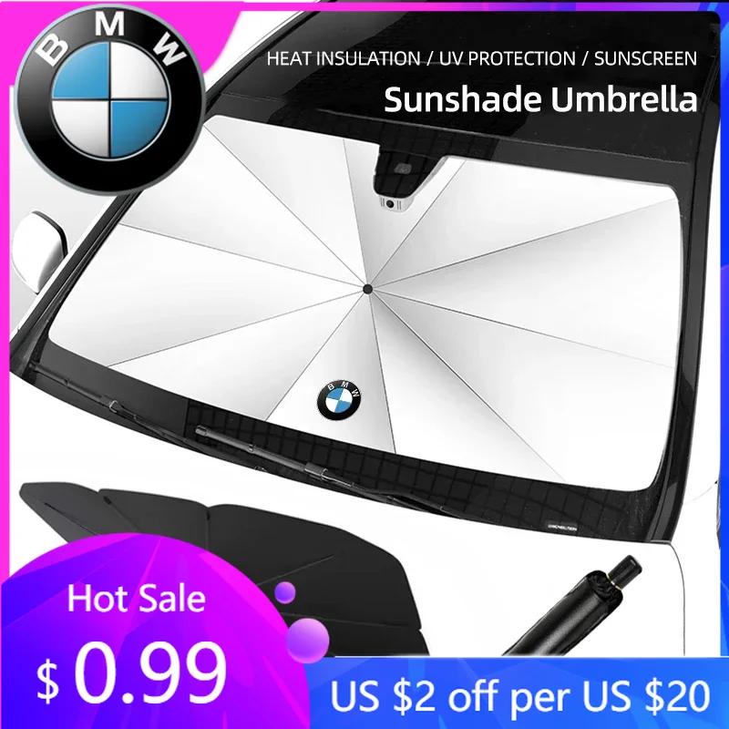 LNRGN1 2026 Car Sticker Car UV Sunshade Umbrella Foldable Heat Insulation Cover For BMW G07 G05 G02 G01 F48 G30 G20 F10 F25 F26 F40 F30