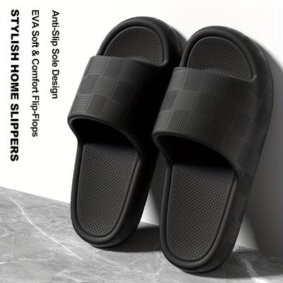Men/Women Stylish and Comfortable Flip-Flops - Outdoor Beach Home Casual Slippers with Couple Striped Design for Home & Outdoor Use