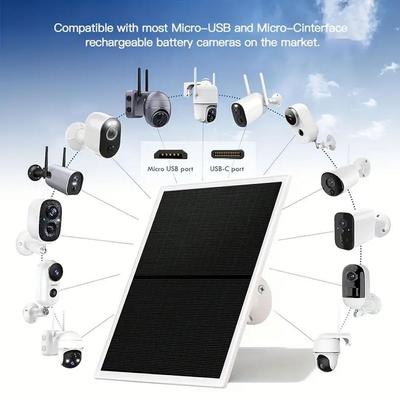 Panneau solaire pour caméra de sécurité modèle de chargement extérieur Interface USB et Type-c