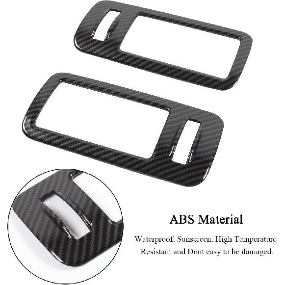 RT-TCZ Carbon Fiber Inner Door Grab Handle Cover Frame ABS Decor Trim Interior Accessories for 2004-2014 Ford Mustang