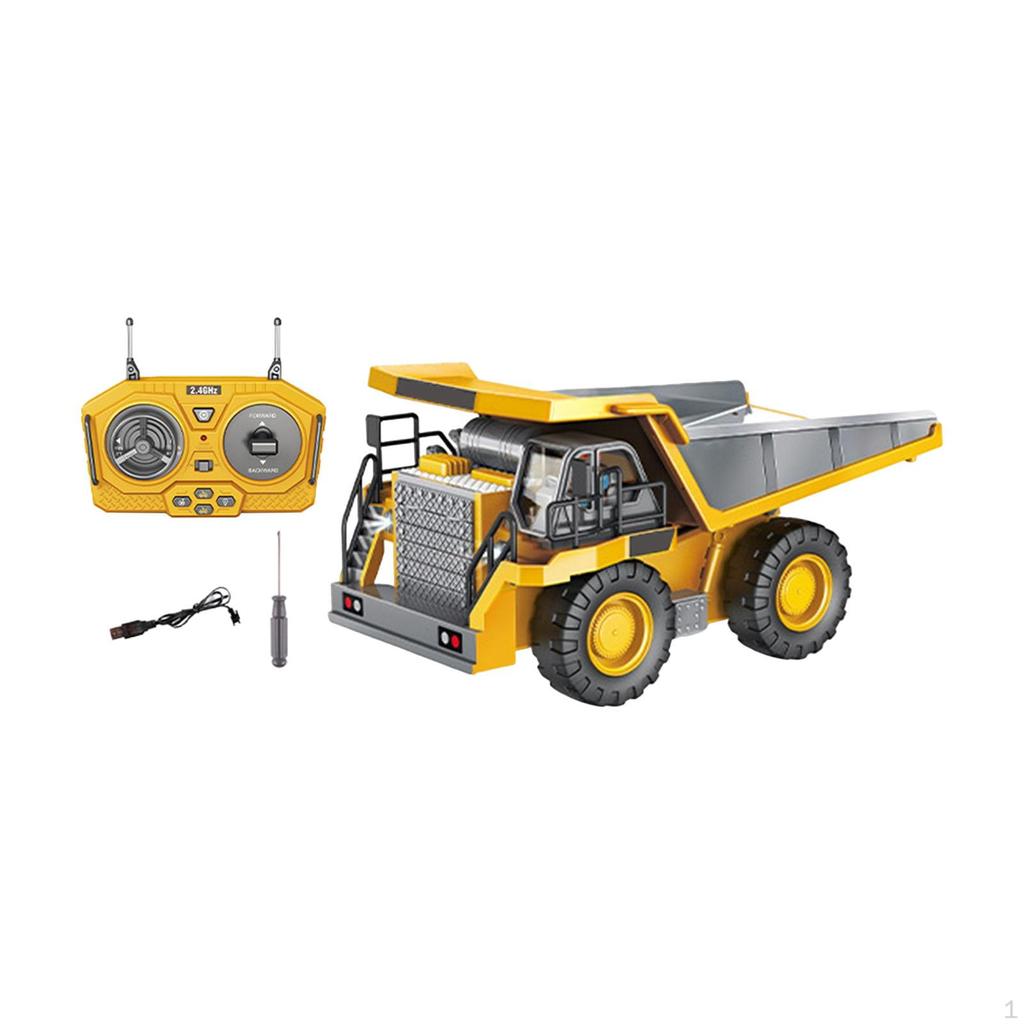 Bulldozer Digger Dumper Truck Remote Control Playset Heavy for Boys Kids