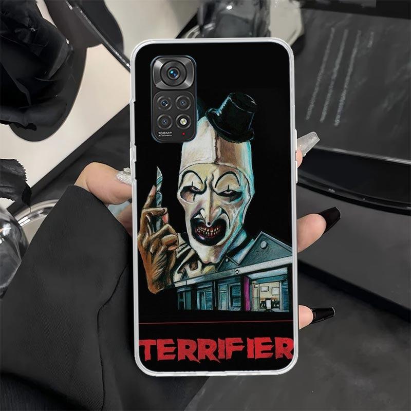 Horror Movie Terrifier Phone Case for Xiaomi Redmi Note 14 13 12S 12 11S 11T 11E Pro Plus 11 10 10S 9S 5G Soft Silicone Cover Re