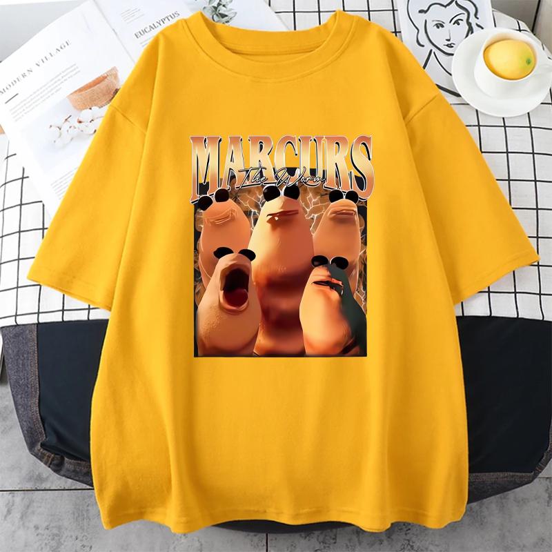 

Funny Marcus The Worm Meme Tshirt Unisexs Womens Fashion Plus Size Tops High Quality Short Sleeve 100 Cotton Hip Hop Streetwear 4XL