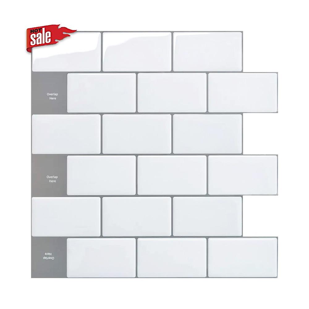 Self-adhesive 3D Stereo Wall Stickers Waterproof Oil Proof Backsplash Wall Decals Brick Design Moisture-proof