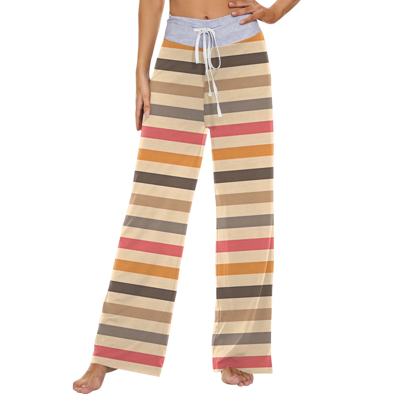 

Женские модные повседневные удобные пижамные брюки с принтом и широкими штанинами на шнурке L