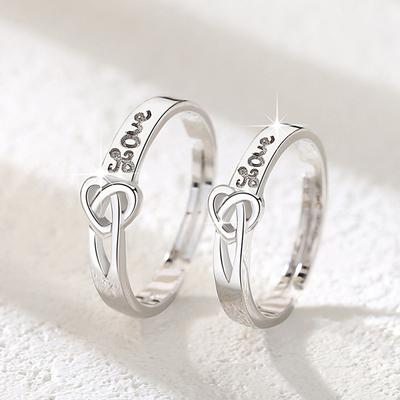 Couple Ring Korean Simple English Live Ring Couple Festival Gift Ring