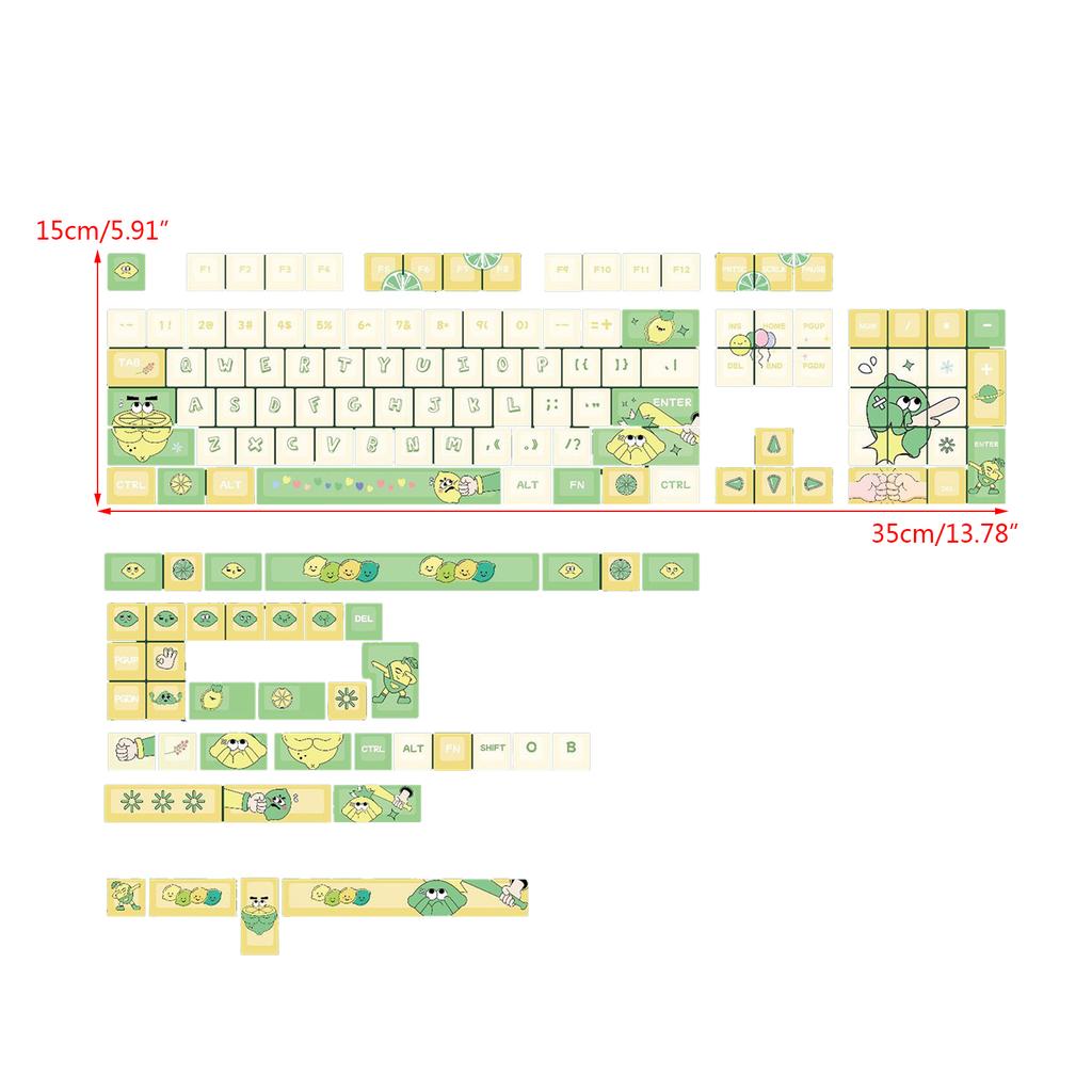 Keycaps PBT Dye-Sublimated Keycap Mechanical Keyboards MDA Profile Keycaps for 68/75/87/104/108 Keyboards Keycaps