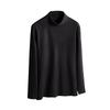 Long Sleeve Mock Neck Top for Women Basic Fitted Pullover Lightweight Solid Turtleneck Casual Tee Shirt