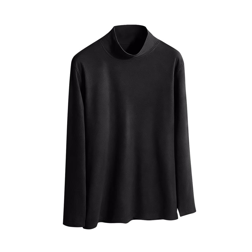 Long Sleeve Mock Neck Top for Women Basic Fitted Pullover Lightweight Solid Turtleneck Casual Tee Shirt