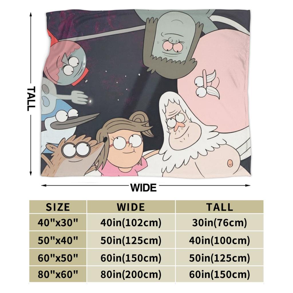 Lustige Regulars Shows Cartoon Anime Decke Super Weiche Flanell Gemütliche Überwurfdecken Maschinenwaschbar