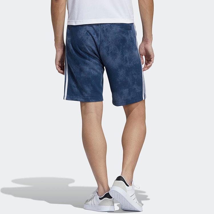 Adidas Neo Tie-Dye Full Print Striped Color Block Casual Shorts Men Shorts Dark-Blue GP5690