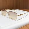 European and American trend Carhome full frame sunglasses men's metal leopard head square sunglasses female cheetah sunglasses