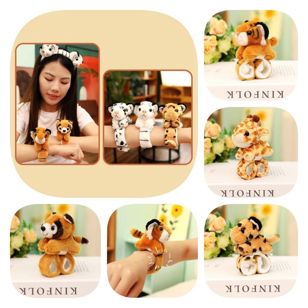 Adorable Cartoon Animal Plush Tiger Tail Claw Gloves For Kids Performance Playtime