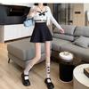 Women's 2025 High Waist Black A-Line Midi Skirt – New Summer Fashion