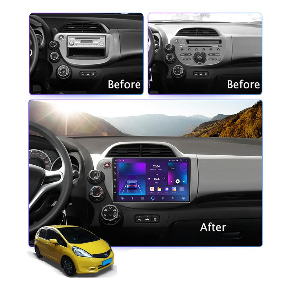 Android Car-Play Car Radio For Honda Fit Jazz 2007-2013 Multimedia Player Head Unit Stereo GPS Navigation BT WIFI,2+64GB